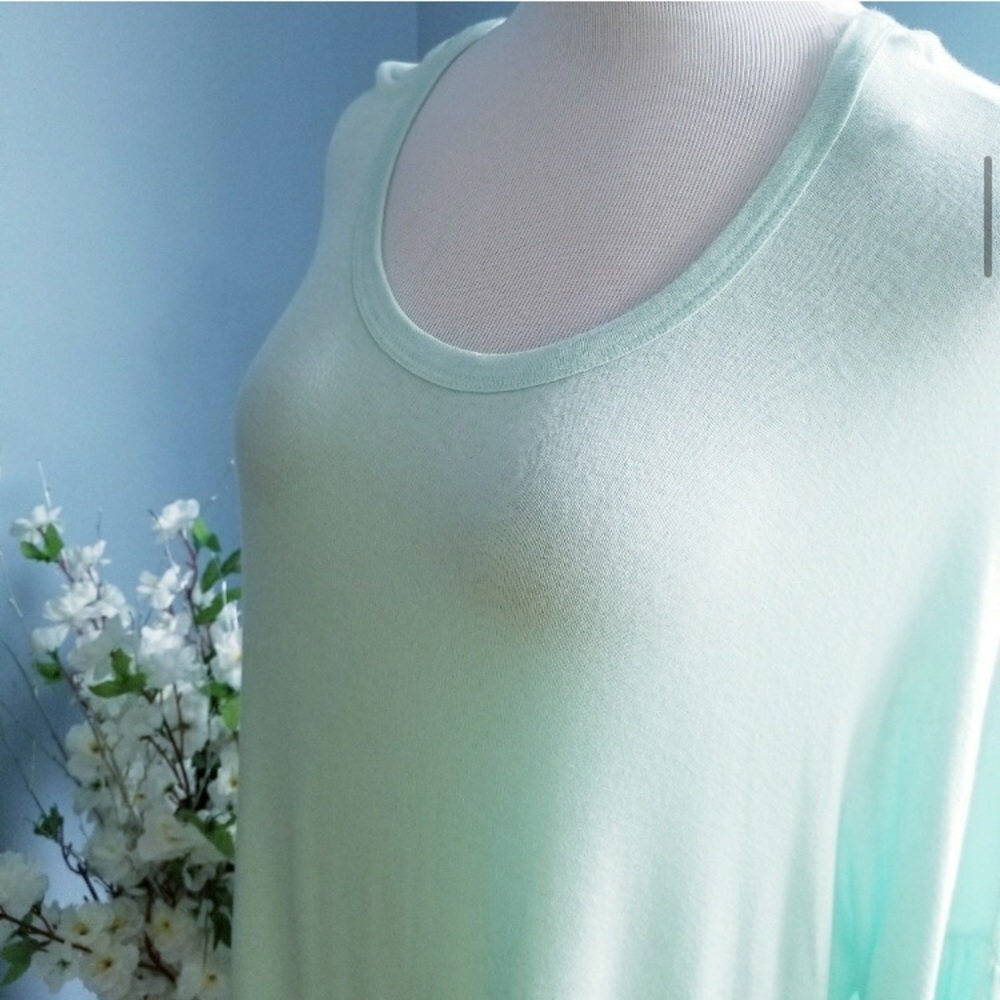 Mint Babydoll 3/4 Bell Sleeve Top - Picture 9 of 9